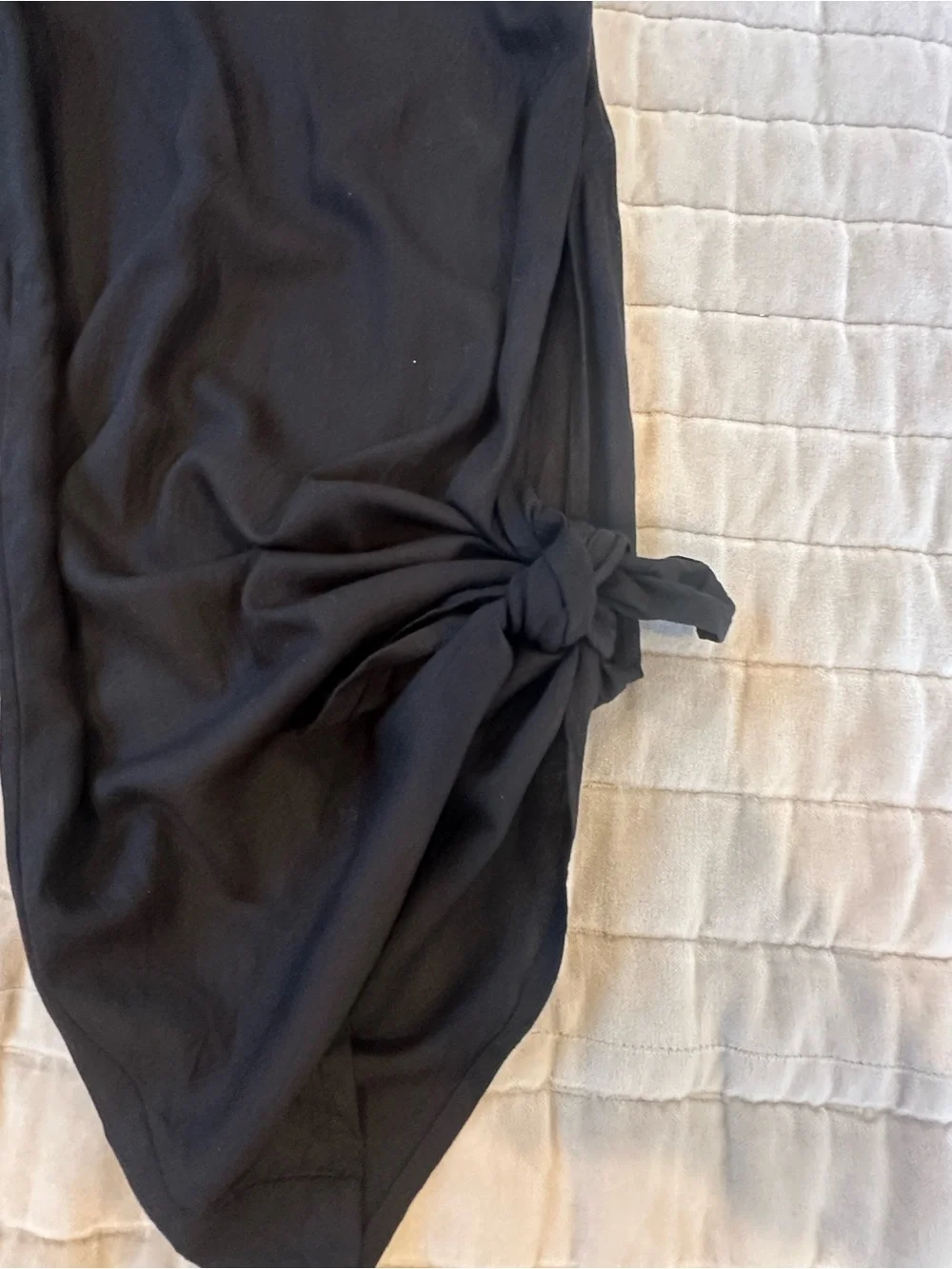 Vince Camuto Black Strapless Tie-Waist Jumpsuit with Knotted Hems - Picture 8 of 8